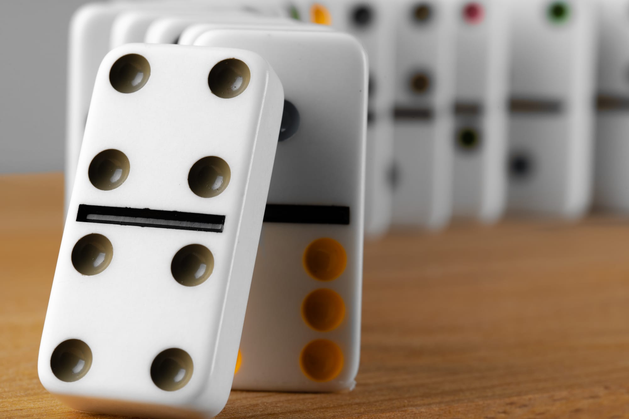 A chain of dominoes